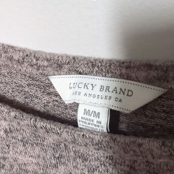 Lucky Brand Pink/Black long sleeve blouse - Picture 4 of 5